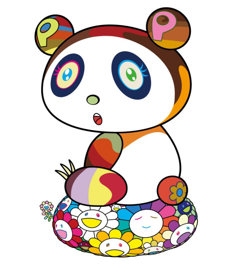 パンダちゃん お花の座布団、プヨンプヨン 村上隆 Takashi Murakami